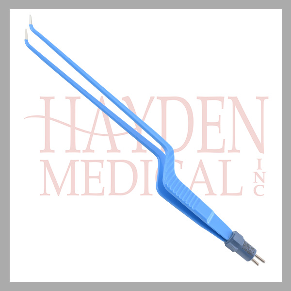 Bipolar Bayonet Forceps With Angled Tips Hayden Medical Inc 