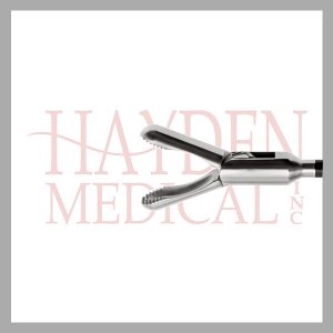 HE13-1378 Laparoscopic Grasper with Spoon 10mm, D/A round serrated tip 25mm long jaws with cup