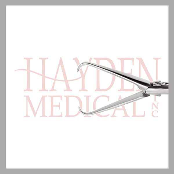 HE13-1536 Laparoscopic Tenaculum Forceps 10mm, D/A 30mm long jaws with 1x1 sharp teeth