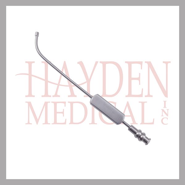 Sinus Suction Tube 5-3/4" (14.4cm) with bulbous tip, long curve, 2.5mm outer diameter