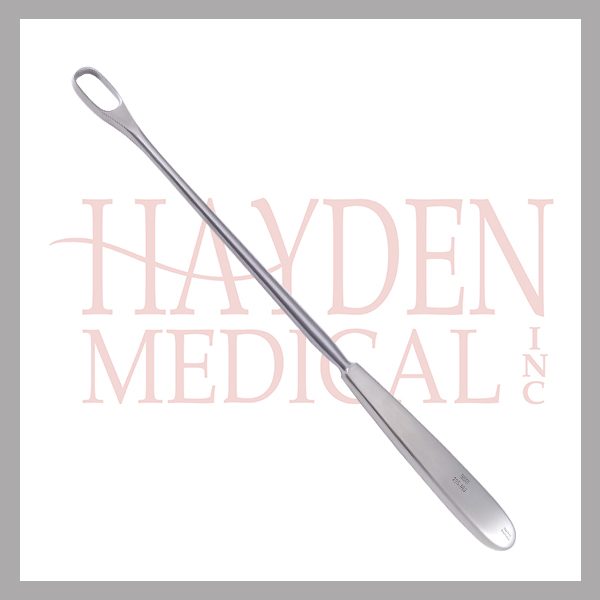 Evans Uterine Curette 11" (27.5cm), size 3 (10mm), sharp, rigid shaft