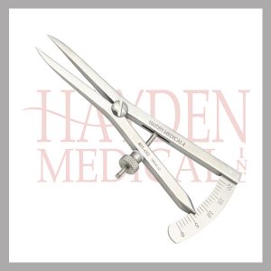 405-692 Castroviejo Caliper 3-12 (8.8cm), graduated 0-20mm, straight, stainless steel